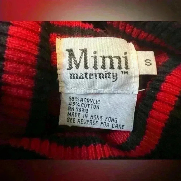 Mimi Maternity striped turtleneck - Picture 4 of 4